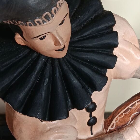 Vintage Joker Court Jester Figurine Composite Wood Statue Philippines - Picture 11 of 16